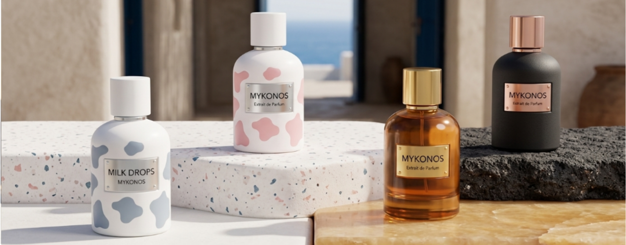 Mykonos: Cuatro Perfumes, Cuatro Mundos Diferentes