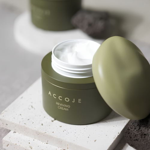 ACCOJE Reviving Cream textura y envase crema facial coreana hidratante