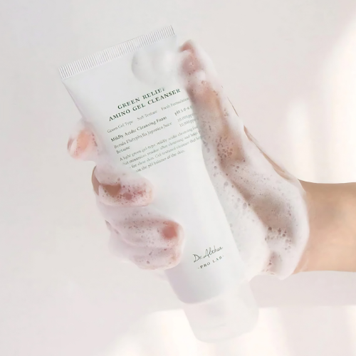 Dr. Althea Green Relief Amino Gel Cleanser textura y envase limpiador facial coreano