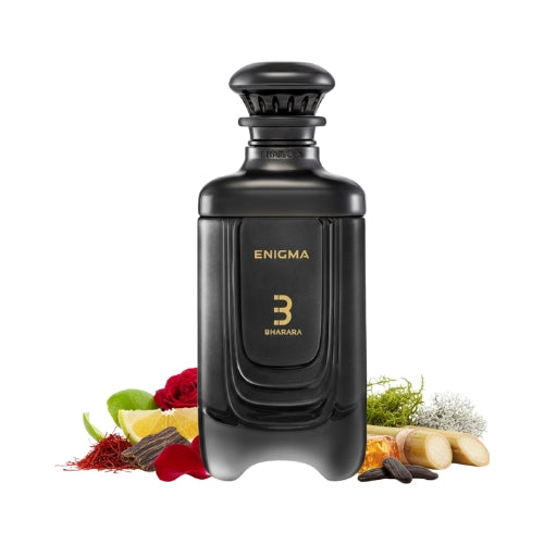 Bharara Enigma For Men perfume arabe 100 ml fragancia masculina con especias cítricas oud ahumado y musgo