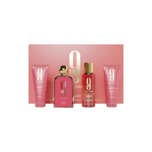Afnan - Gift Set 4 Peces 9AM Pour Femme Rosa - 100ml - Eau de Parfum - Perfum Femení