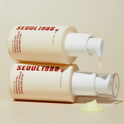 KSECRET Seoul 1988 Serum Retinal Liposome textura y envase sérum coreano con retinal y ginseng negro