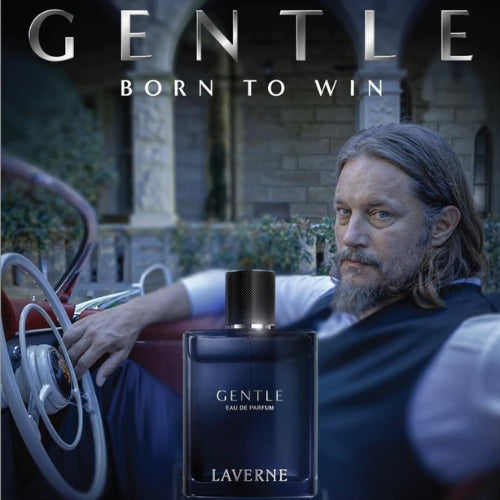 Set regalo Laverne Gentle perfume árabe frasco azul oscuro y neceser premium