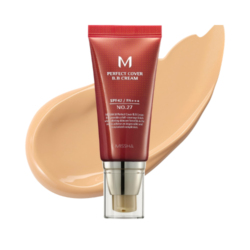 MISSHA M Perfect Cover BB Cream EX SPF42 PA+++ 50ml tono 27 Honey Beige Deep para piel media a morena