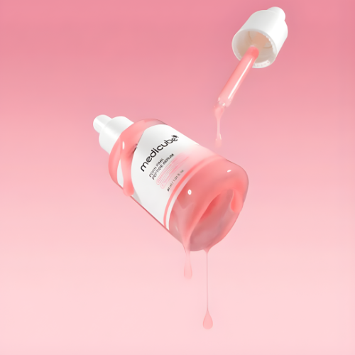 Medicube PDRN Pink Peptide Eye Serum textura y envase sérum contorno de ojos coreano