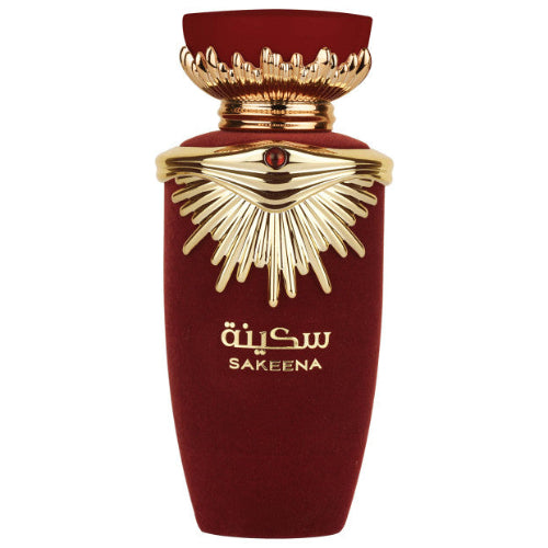 Perfume Sakeena de Lattafa - Fragancia floral, afrutada y gourmand lanzada en 2022, perfecta para mujeres elegantes.