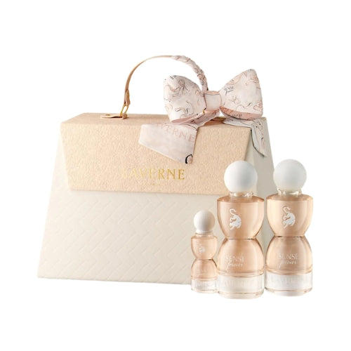 Laverne Sense Forever Collection perfume arabe estuche de regalo con bolso y tres perfumes 75 ml 75 ml y 10 ml