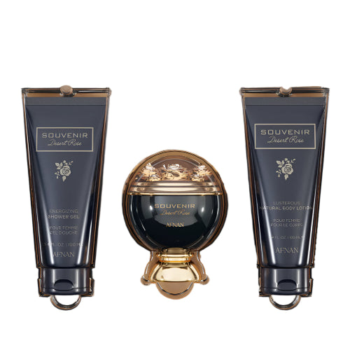 Afnan - Set Gift 3 piezas Souvenir Desert Rose - Eau de Parfum - Perfume Femenino Afnan