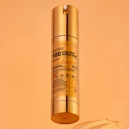 VT Cosmetics Vita Light Reedle Shot 100 textura y envase sérum coreano iluminador