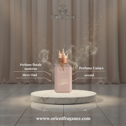 Presentación completa Alezz Oud Hersh Mehwar Eau de Parfum unisex 100 ml