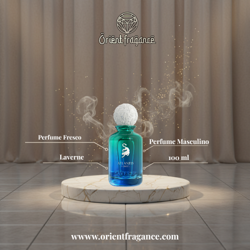 Perfume Atlantis de Laverne 100 ml, fragancia marina y refrescante con cΓtricos, acordes acuΓ‘ticos y maderas suaves.