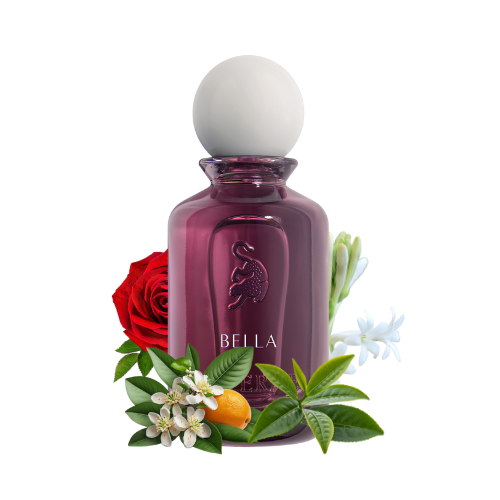 Perfume Bella de Laverne 100 ml, fragancia dulce y sofisticada con flores blancas, vainilla y toques ambarados.