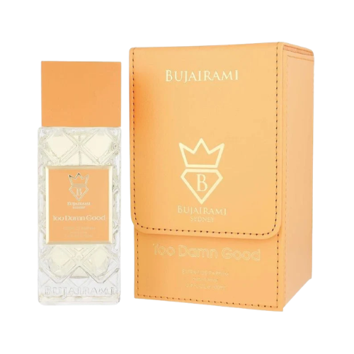 Bujairami Too Damn Good Extrait de Parfum 100 ml con su caja