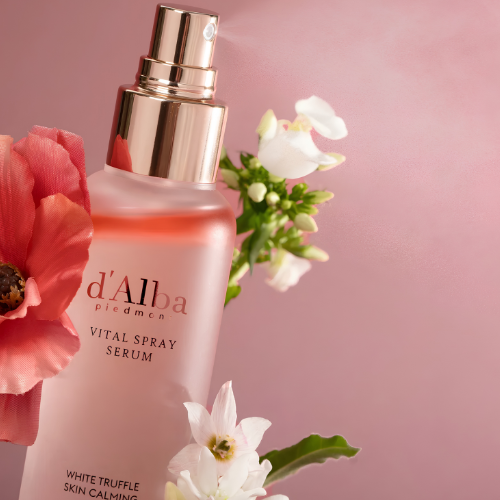 d’Alba White Truffle Vital Spray Serum textura y envase sérum glow coreano en spray