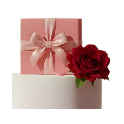 Envoltorio de regalo estilo natural con flores para perfumes árabes. Caja elegante con lazo ideal para regalos especiales.