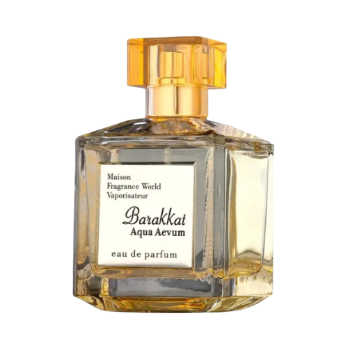 Fragrance World Barakkat Aqua Aevum perfume unisex 100 ml frasco elegante diseño acuático moderno