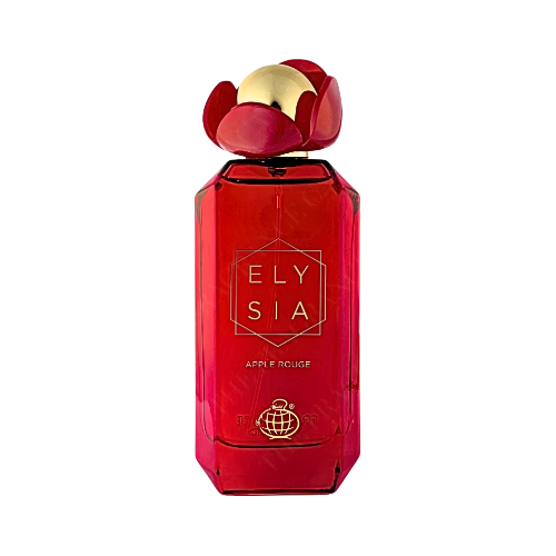 Fragrance World Elysia Apple Rouge perfume femenino 100 ml frasco elegante con diseño moderno rojo