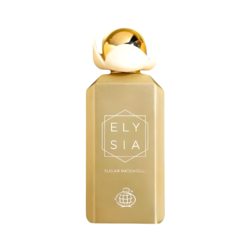 Fragrance World Elysia Sugar Patchouli perfume unisex 100 ml frasco elegante diseño moderno dulce y sofisticado