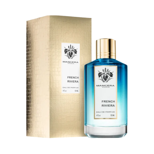 Perfume French Riviera de Mancera, fragancia de lujo con notas cítricas, marinas y amaderadas. Un aroma elegante, fresco y veraniego disponible en Orient Fragance