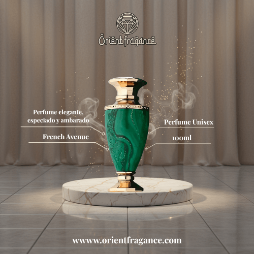Jade French Avenue perfume arabe extracto de perfume 100 ml premium moderno con pimienta negra iris jazmín akigala ámbar y almizcle