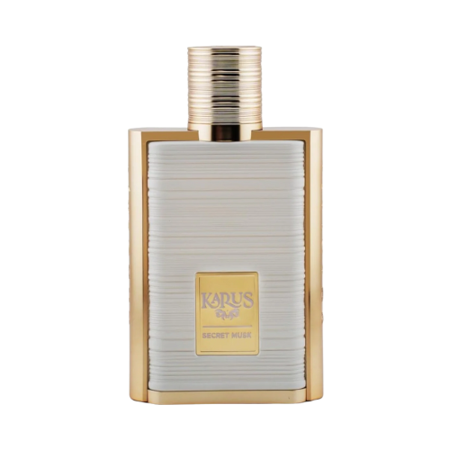 Perfume Karus Secret Musk de Khadlaj, fragancia de lujo con almizcle blanco y flores suaves. Puro, elegante y sofisticado, disponible en Orient Fragance.