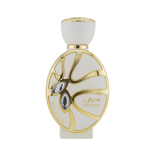 Khadlaj Sawaar Vanille Blanc perfume unisex 100 ml con vainilla, manzana, ámbar y sándalo