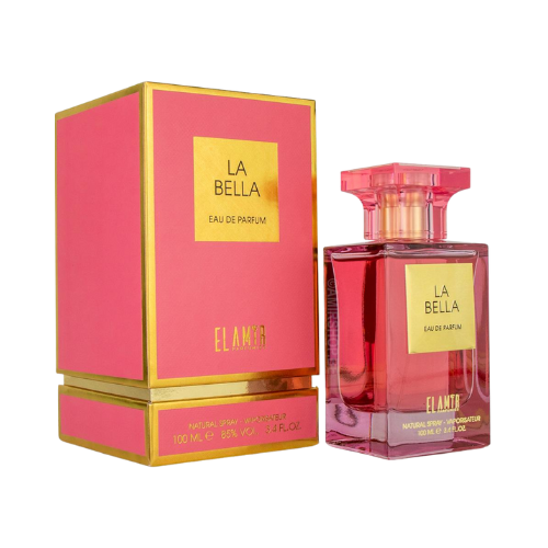 Perfume La Bella Emir de Emir Perfumes, fragancia de lujo con notas florales, dulces y ambaradas. Elegante, femenina y sofisticada, disponible en Orient Fragance