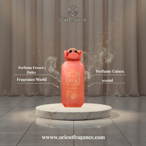 Elysia Lychee Fizz presentación elegante perfume femenino fresco moderno y luminoso
