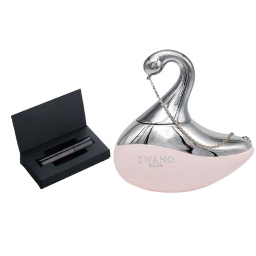 Muestra del perfume Swano Rosa, fragancia de lujo con esencia floral y oriental. Una combinación elegante y sofisticada disponible en Orient Fragance