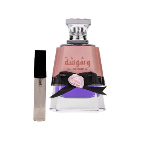 Muestra de perfume Washwasha, fragancia árabe elegante y envolvente con toques florales, dulces y orientales. Disponible en Orient Fragance en formato decant para probar antes de comprar