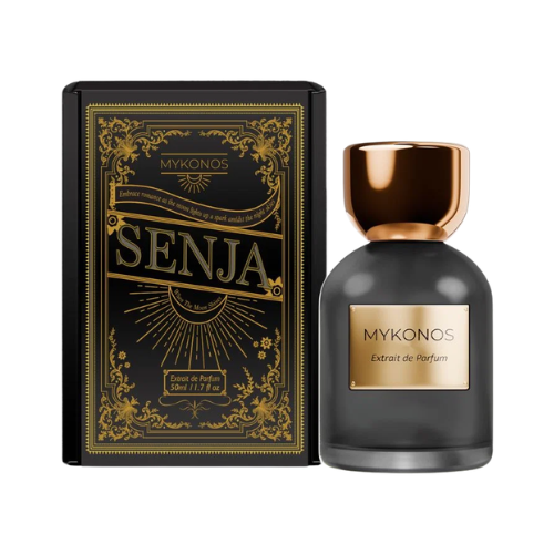 Mykonos Senja Extrait de Parfum 50 ml con su caja