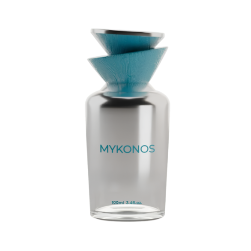 Mykonos x SetiawanAde Glitch 100 ml con su caja