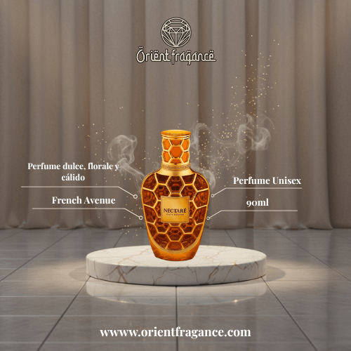 Nectaré Extradose French Avenue perfume arabe EDP 90 ml con naranja amarga bergamota neroli pera jengibre miel vainilla y base cremosa