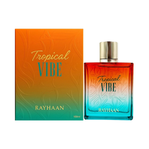 Perfume Tropical Vibe de Rayhaan, fragancia inspirada en la energía del verano y el paraíso