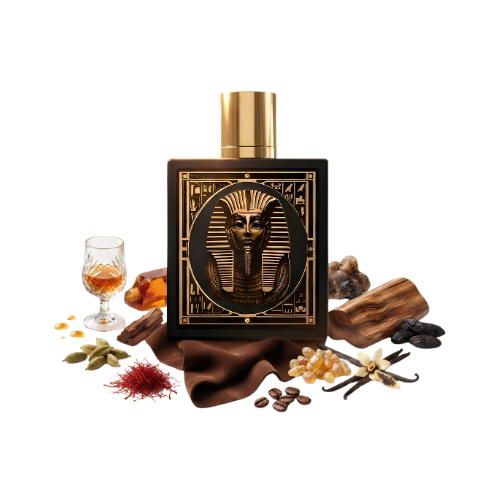 Detalle del frasco Rayhaan Pharaoh perfume unisex premium