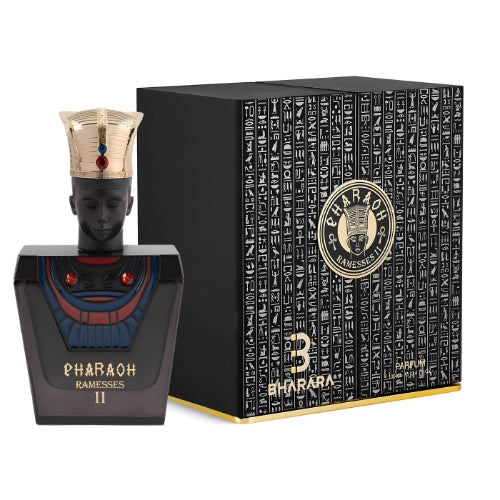 Pharaoh Ramesses II de Bharara, perfume ideal para uso nocturno en invierno, con notas ahumadas y especiadas.