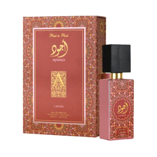 Ajwad Pink To Pink Lattafa 60ml - Perfume Árabe Femenino de Guayaba, Cuero y Lichi Lattafa