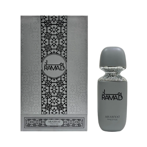 Ramad Arabiyat Prestige presentación con caja decorada y perfume unisex elegante 100 ml