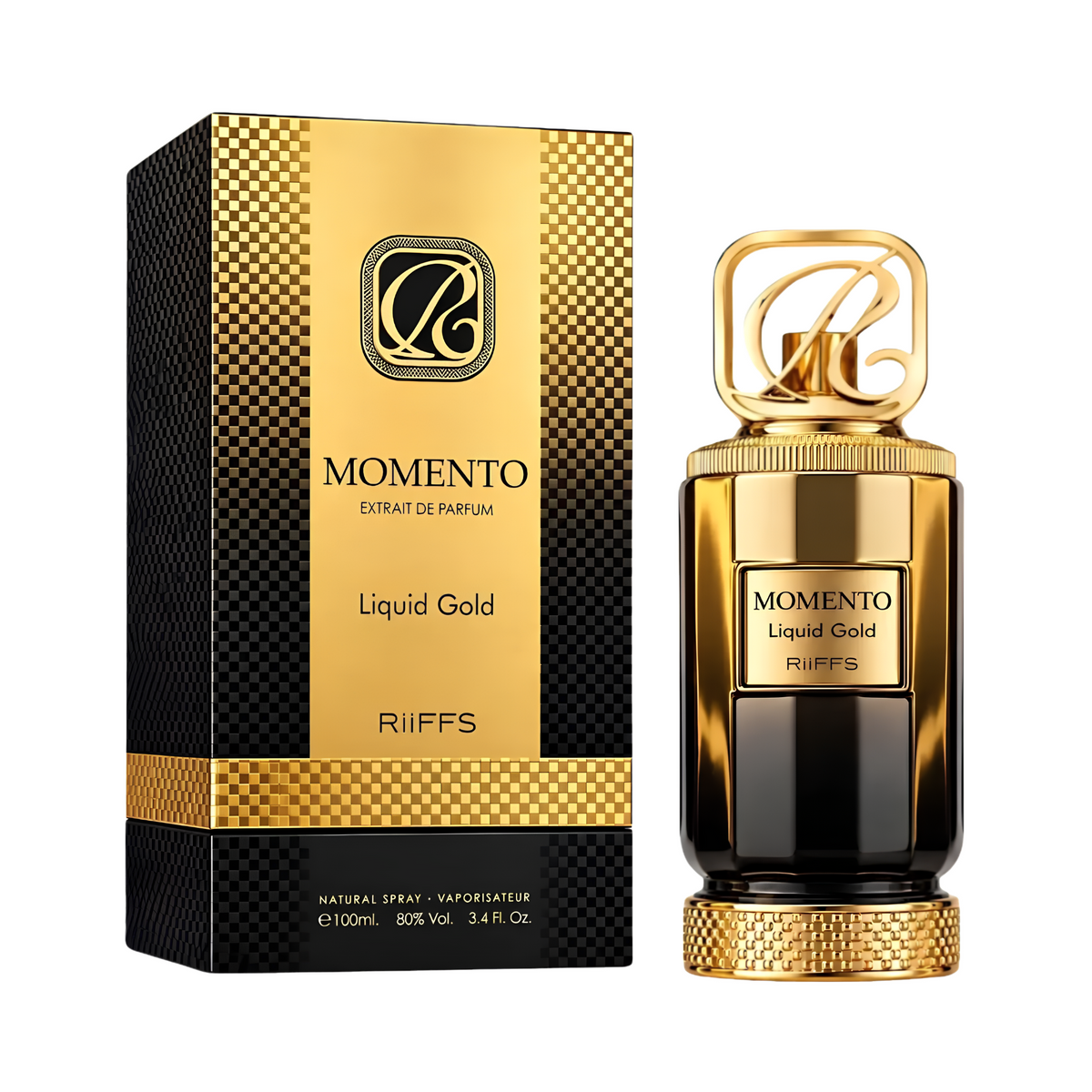Riiffs Momento Liquid Gold 100 ml con su caja