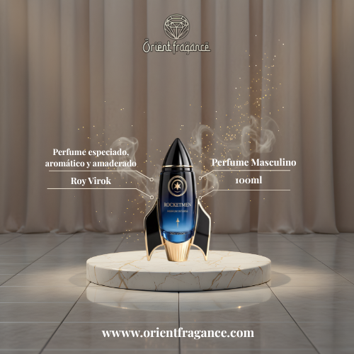 Roy Virok ROCKETMEN Parfum Intense 100 ml con su caja