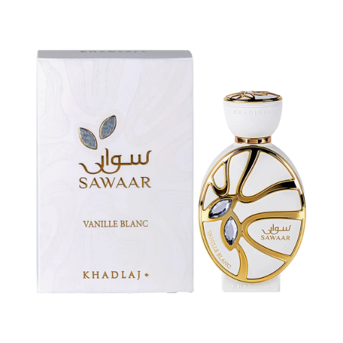 Sawaar Vanille Blanc perfume gourmand de vainilla con madera de cachemira y benzoína