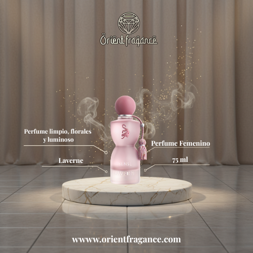 Perfume Sense de Laverne 75 ml, fragancia femenina fresca, amable y delicada con flores blancas y fondo limpio