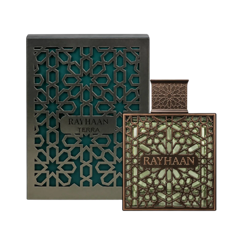 Presentación de Rayhaan Terra Eau de Parfum masculino 100 ml
