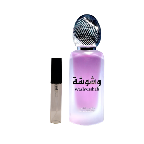 Muestra del perfume Washwasha, fragancia de lujo con notas florales y orientales. Ideal para quienes buscan elegancia y distinción en cada aroma.