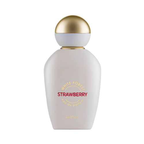 White Forest Strawberry de La Fede Perfumes, perfume frutal con fresa, almizcle y toques amaderados. Dulce, vibrante y moderno