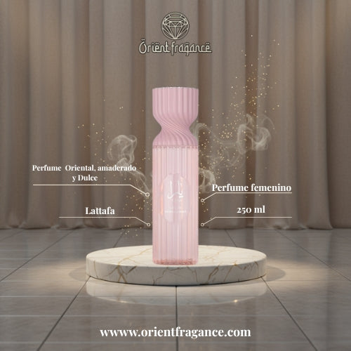 Bruma Yara Perfume Mist de Lattafa, fragancia floral y delicada con vainilla y almizcle. Ideal para el día a día