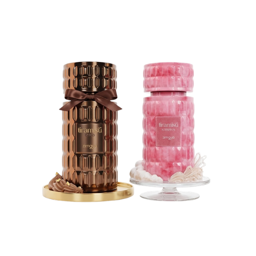 Zimaya Tiramisu S’mores perfume femenino 100 ml frasco rosa diseño dulce y elegante gourmand