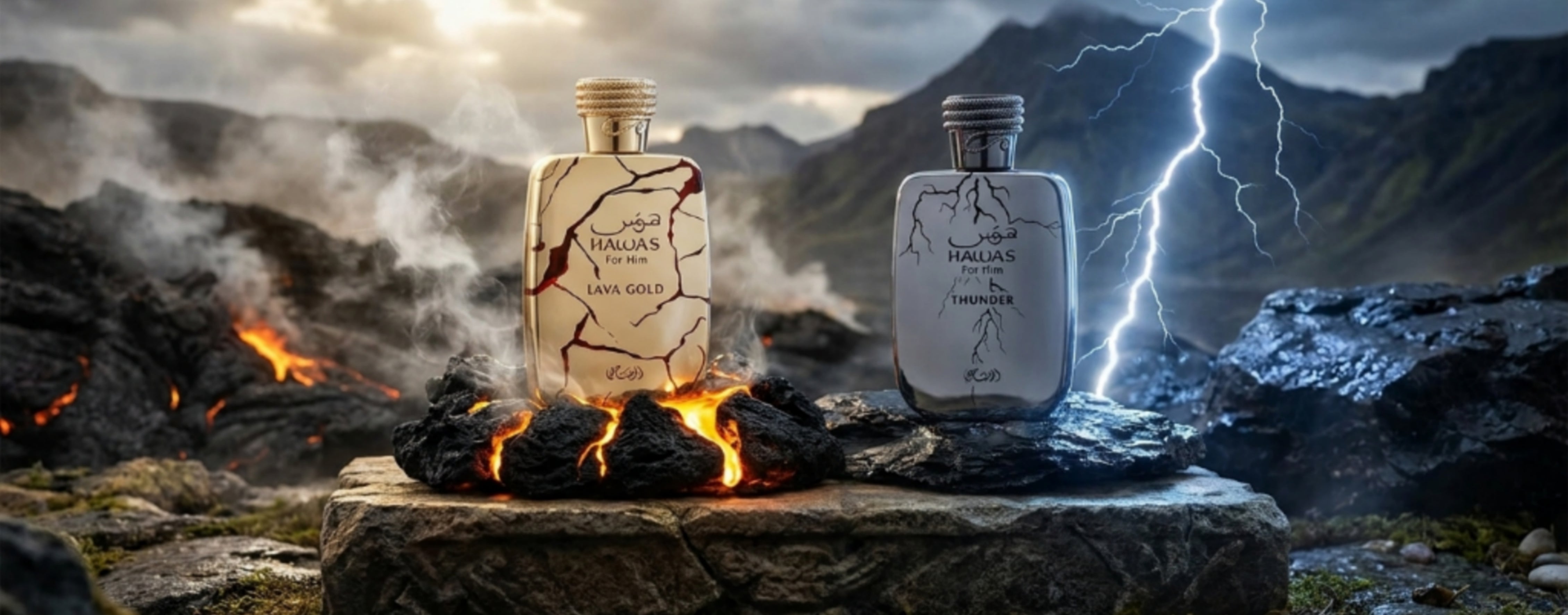 Rasasi Hawas Thunder & Lava Gold: Dos Fuerzas de la Naturaleza