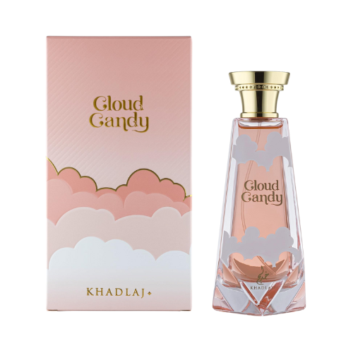 Cloud Candy de Khadlaj Perfumes, perfume gourmand con acordes de caramelo, algodón de azúcar y vainilla. Dulce, alegre y adictivo