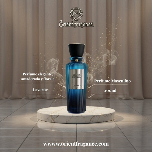 Fragancia amaderada floral Lador Classic de Laverne perfume arabe EDP 200 ml con guayaco, iris y violeta
